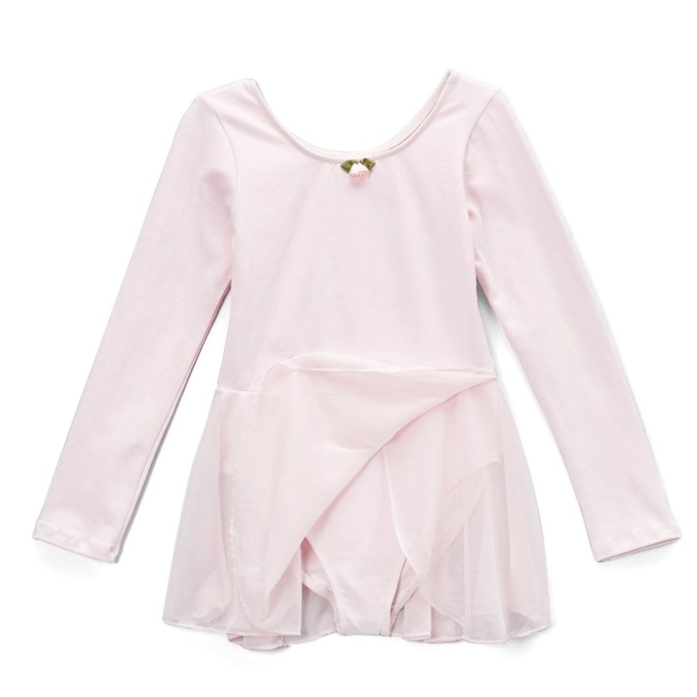 Capezio Girls Pink Rosette Leotard with Skirt